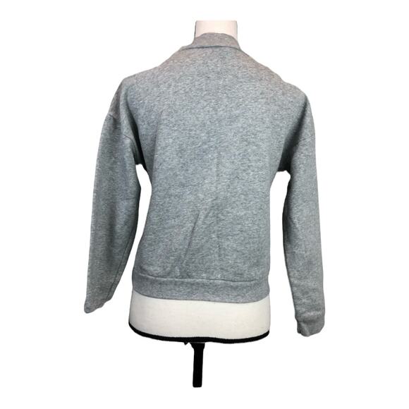 H&M "Youth Tribe" Gray Mock Neck Pullover Sweatshirt Women's Size Small S - Picture 4 of 8